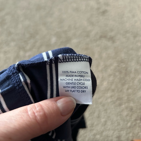 Lake Pajamas Size Large Women’s Blue Stripe Sleep Bottom Shorts Pima Cotton - Picture 4 of 5